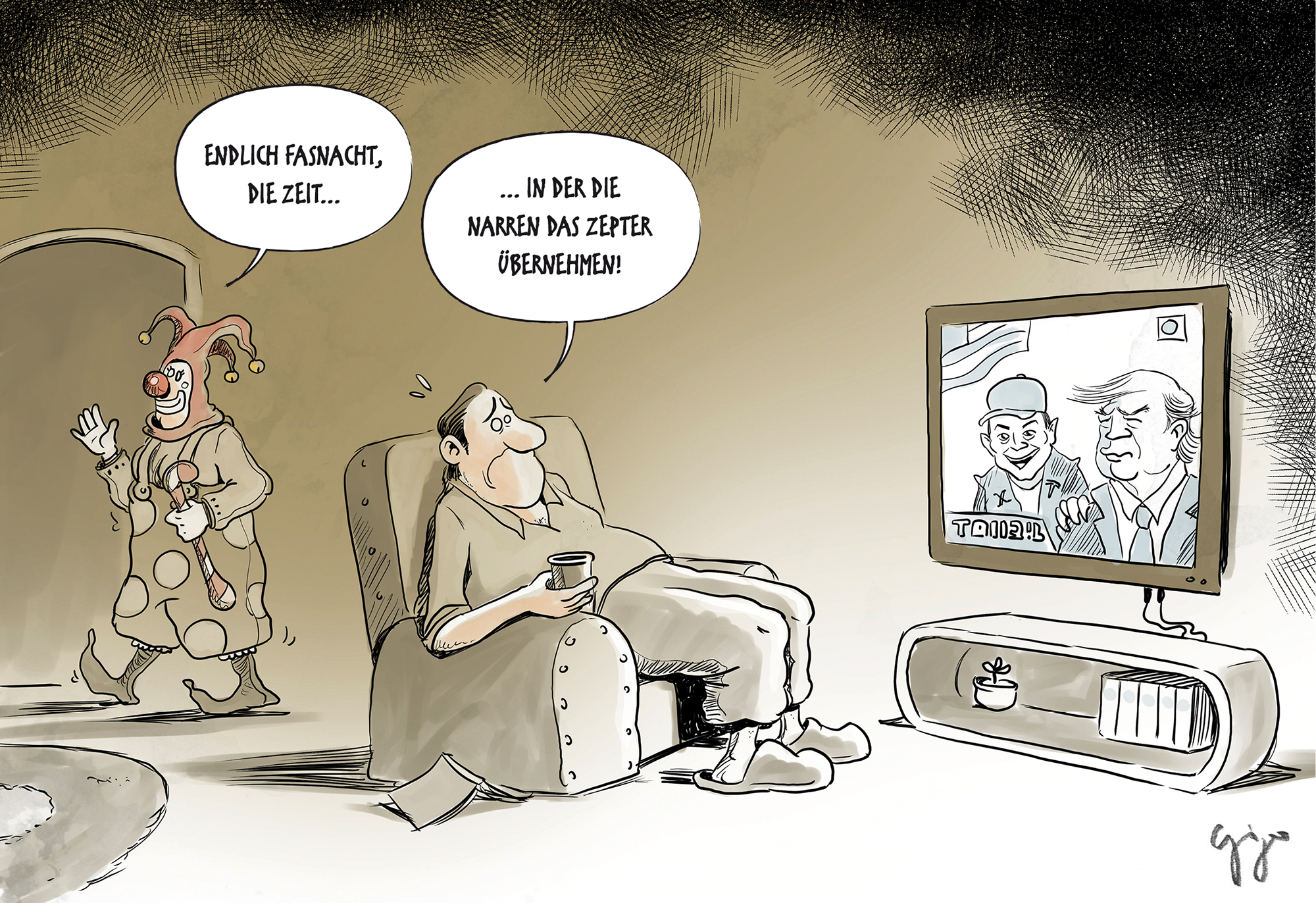 Gigergraphics cartoon 711 Gigergraphics - Grafik / Cartoons / Werbekampagnen / Webdesign / Karikaturen / Illustrationen / Logos / Corporate Design