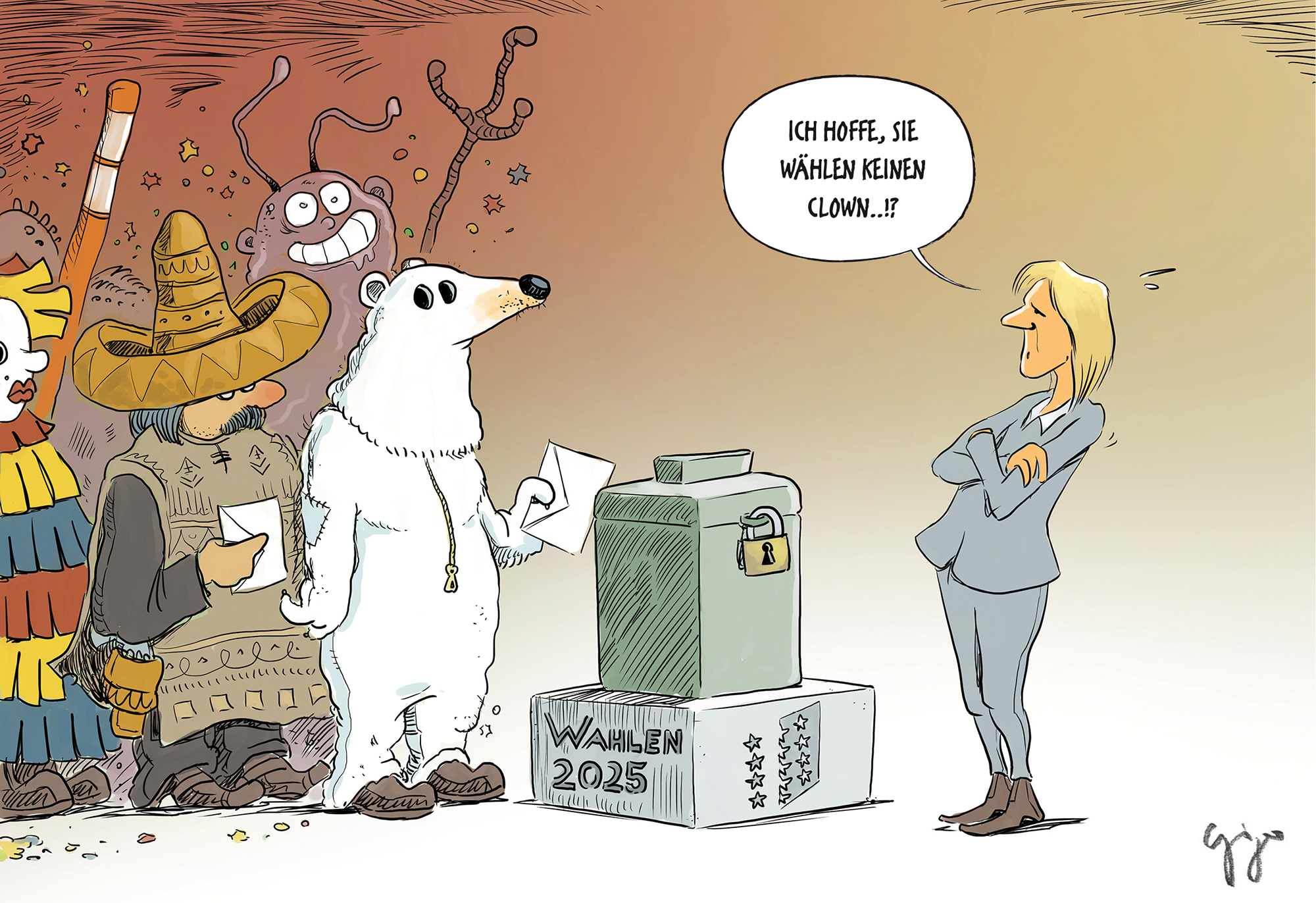 Gigergraphics cartoon 712 Gigergraphics - Grafik / Cartoons / Werbekampagnen / Webdesign / Karikaturen / Illustrationen / Logos / Corporate Design